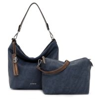 Τσάντα ώμου - χιαστί γυναικεία μπλε Emily & Noah Elke