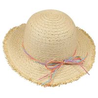 Girls' Summer Straw Hat With Colorful  Bow