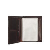 Πορτοφόλι - καρτοθήκη δερμάτινη ανδρική καφέ Beverly Hills Polo Club Line Wallet - Card Holder Brown BH-1566