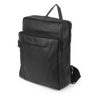 Σακίδιο πλάτης επαγγελματικό δερμάτινο μαύρο Beverly Hills Polo Club Denver Backpack BH-8473 Black