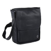 Τσάντα ώμου ανδρική με καπάκι μαύρη Discovery Heritage D03351.06 Black