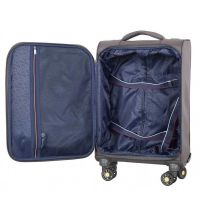 Βαλίτσα μαλακή καμπίνας γκρι με 4 ρόδες  Verage Bristol 4W S Grey