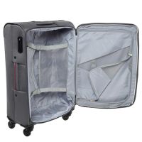 Βαλίτσα υφασμάτινη μεσαία με 4 ρόδες γκρι Diplomat The Athens Collection ZC6040 M Grey