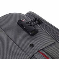 Βαλίτσα υφασμάτινη μεσαία με 4 ρόδες γκρι Diplomat The Athens Collection ZC6040 M Grey