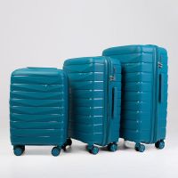 Large Hard Expandable Luggage 4 Wheels Paulter 1024 28”  Teal
