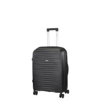 Βαλίτσα μικρή σκληρή επεκτάσιμη μαύρη με 4 ρόδες Xplorer 178 20''