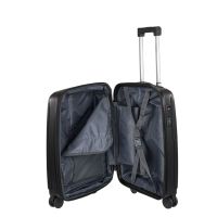 Βαλίτσα μικρή σκληρή επεκτάσιμη μαύρη με 4 ρόδες Xplorer 178 20''