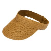 Καπέλο γείσο γυναικείο ψάθινο καμηλό  Women's Straw Visor Camel