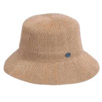 Καπέλο γυναικείο ψάθινο καμηλό Women's Straw Bucket Hat Camel