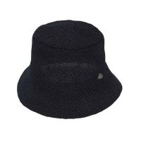 Καπέλο γυναικείο ψάθινο μαύρο Women's Straw Bucket Hat Black