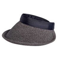 Straw Visor With Big Brim Black