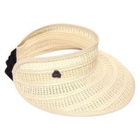 Καπέλο γείσο γυναικείο ψάθινο μπεζ  Women's Straw Visor Beige