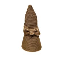 Women's Summer Straw Crushable Hat With Bow Brown