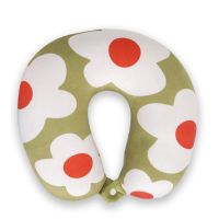 Μαξιλαράκι ταξιδιού με λουλούδια Helio Ferretti Macro Flower Olive Green