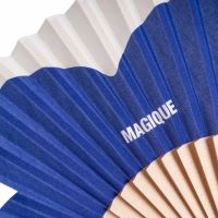 Βεντάλια γυναικεία ξύλινη λουλούδι Helio Ferretti Magique Blue