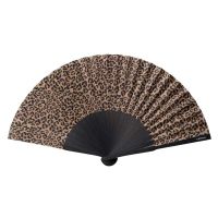 Βεντάλια ξύλινη animal print λεοπάρ Cedon Leo