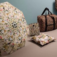 Ομπρέλα γυναικεία σπαστή μπεζ φλοράλ αυτόματο άνοιγμα - κλείσιμο Cedon Automatic Open - Close Folding Umbrella Alcyone