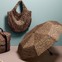 Ομπρέλα γυναικεία σπαστή animal print αυτόματο άνοιγμα - κλείσιμο Cedon Automatic Open - Close Folding Umbrella Leo