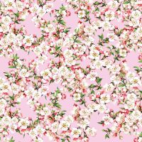 Βεντάλια ξύλινη ροζ με φλοράλ μοτίβο Cedon Cherry Blossom