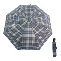 Ομπρέλα αυτόματη σπαστή καρώ Pierre Cardin Delta Automatic Folding Checked Umbrella Grey