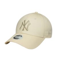 Καπέλο τζόκεϊ γυναικείο εκρού New York Yankees New Era 9Forty Metallic Logo