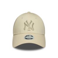 Women's Summer Cotton Cap New York Yankees New Era 9 Forty Metallic Logo Ecru