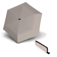 Ομπρέλα mini σπαστή μονόχρωμη μπεζ Knirps X4U Ultra Light Slim Manual Folding Umbrella Sesame