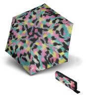 Ομπρέλα mini σπαστή πολύχρωμη Knirps X4U Ultra Light Slim Manual Folding Umbrella Furry