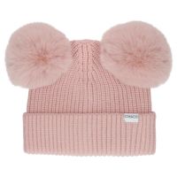 Καπέλο σκουφάκι παιδικό χειμερινό πλεκτό ροζ με  πομ - πον Chaos Knitted Ηat Addyson Jr Silver Pink