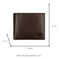 Πορτοφόλι δερμάτινο μικρό οριζόντιο καφέ Camel Active Pine Wallet Brown