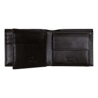 Small Leather Horizontal Wallet Camel Active Pine Black