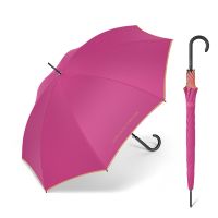 Ομπρέλα μεγάλη αυτόματη φούξια με ρέλι United Colors of Benetton Long Stick Umbrella Innuendo