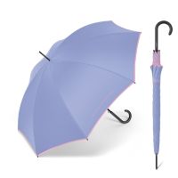 Ομπρέλα μεγάλη αυτόματη σιέλ με ρέλι United Colors of Benetton Long Stick Umbrella Mountain Bluebird