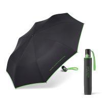 Ομπρέλα σπαστή αυτόματη μαύρη με ρέλι United Colors Of Benetton Mini AC Folding Umbrella Black