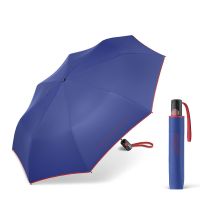 Ομπρέλα σπαστή αυτόματη μπλε με ρέλι United Colors Of Benetton Mini AC Folding Umbrella Blue