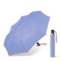 Ομπρέλα σπαστή αυτόματη σιέλ με ρέλι United Colors Of Benetton Mini AC Folding Umbrella Mountain Bluebird