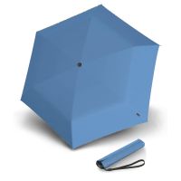 Ultra Light Slim Manual Folding Umbrella With UV Protection  Knirps US.050 Heat Shield Blue With Black Coating