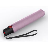 Ομπρέλα σπαστή αντηλιακή με αυτόματο άνοιγμα - κλείσιμο ροζ Knirps U.200 Ultra Light Slim Duomatic Folding Heat Shield Umbrella Pink With Black Coating