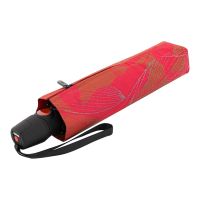 Ομπρέλα σπαστή κόκκινη με  αυτόματο άνοιγμα - κλείσιμο Knirps T.200 Medium Duomatic Garden Scarlet With Glitter