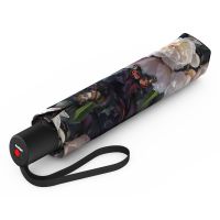 Ομπρέλα σπαστή φλοράλ αυτόματο άνοιγμα - κλείσιμο μπορντό  Knirps A.200 Folding Umbrella Fairybloom