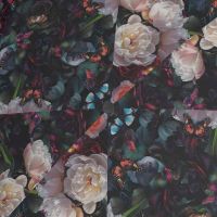 Ομπρέλα σπαστή φλοράλ αυτόματο άνοιγμα - κλείσιμο μπορντό  Knirps A.200 Folding Umbrella Fairybloom