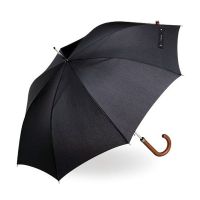 Ομπρέλα μεγάλη αυτόματη μαύρη με ξύλινη λαβή Knirps A.771 Stick Long AC Black
