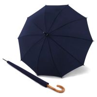 Long Automatic Umbrella With Wooden Handle Knirps A.771 Navy