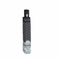 Ομπρέλα γυναικεία αυτόματη σπαστή μαύρη Pierre Cardin Automatic Folding Umbrella Lace Black