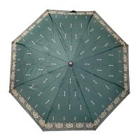 Women's Automatic Folding Umbrella Pierre Cardin Arabesque Forest Green