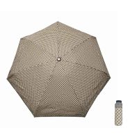 Ομπρέλα  μίνι  σπαστή χειροκίνητη ψαροκόκαλο γκρι Pierre Cardin Folding Umbrella PC - 7225