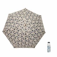 Ομπρέλα γυναικεία mini σπαστή χειροκίνητη φλοράλ εκρού Pierre Cardin PC-7235