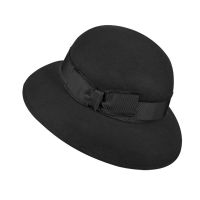 Καπέλο γυναικείο χειμερινό μάλλινο με φιόγκο μαύρο