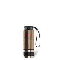 Ομπρέλα μίνι σπαστή γυναικεία καρώ μπεζ Happy Rain Essentials Checked Beige