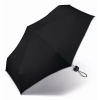 Ομπρέλα μίνι σπαστή μαύρη Happy Rain Essentials Black